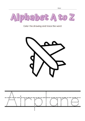 🔤 Alphabet A to Z Coloring & Tracing Worksheets (Printable PDF)